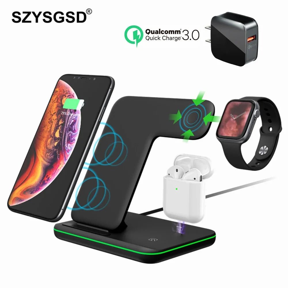 15W Qi Wireless Charger for iPhone, Samsung, Apple Watch, Airpods - Rieworkes