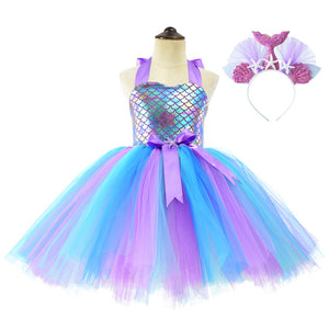 Mermaid Princess Tutu Dress for Baby Halloween Party Mimarta