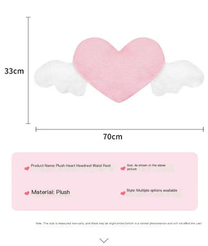 Car Headrest Neck Pillow with Heart Design and Support Mimarta
