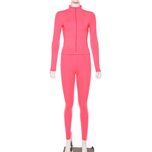 2019 Women's Fluorescent Long Sleeve Yoga Set Mimarta
