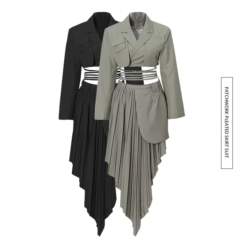 2024 Spring Women's Two-Piece Suit with Skirt Set Mimarta
