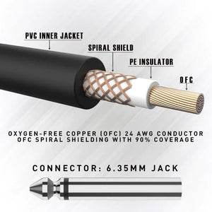 2 PACK 10FT Electric Patch Cord Guitar Amplifier Amp Cable Right Angle 90 Degree - Rieworkes