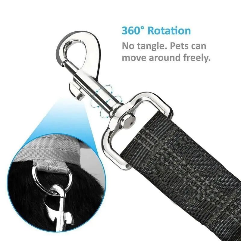 2 Pack Cat DOG PET Safety Seatbelt Car Vehicle Seat Belt Adjustable Harness Lead - Rieworkes