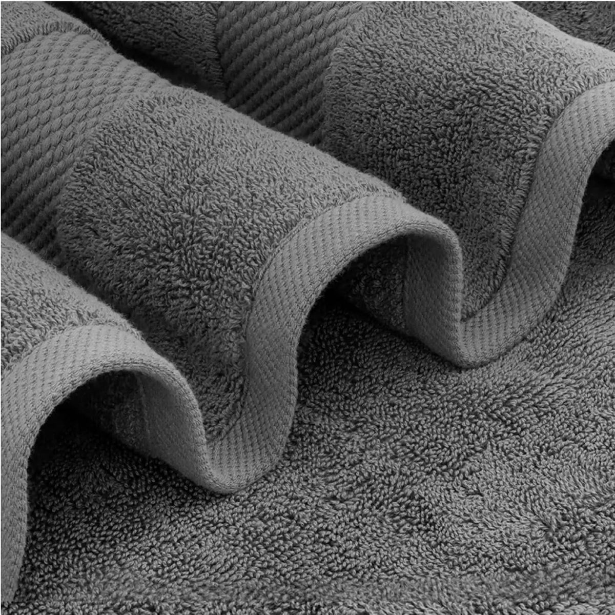 2 Pack Luxury Soft Bath Sheet Towels 650 GSM Extra Large 35x70 inch Grey Color - Rieworkes