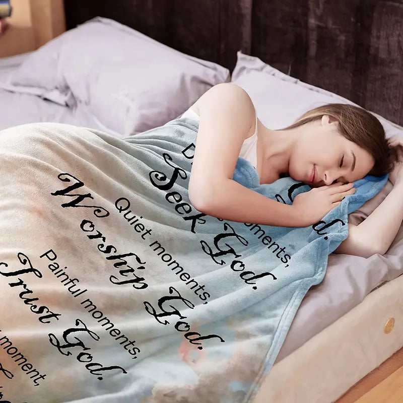 Christian Bible Verse Blanket for Women - Soft Plush Throw Mimarta