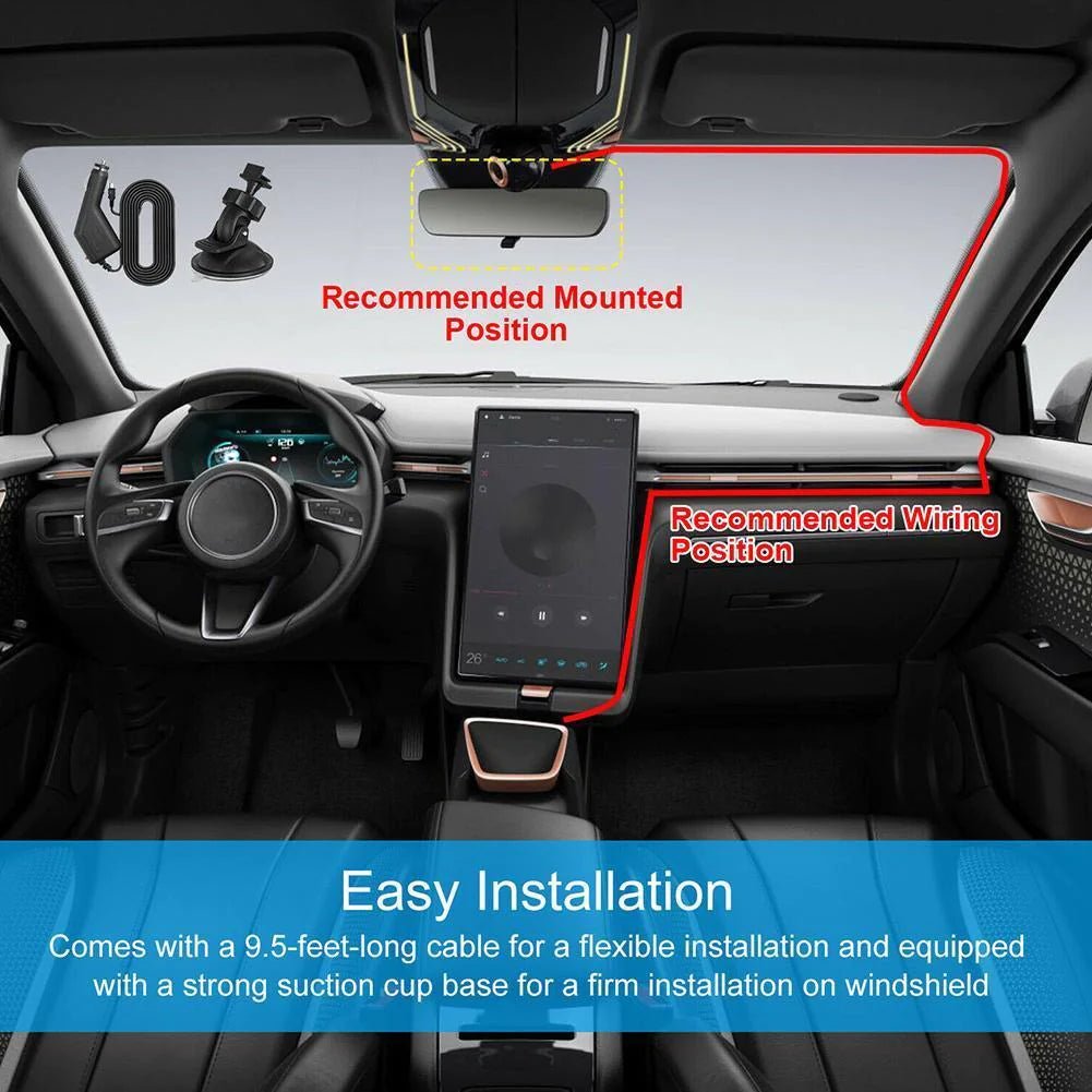 2.7'' Full HD 1080P Dash Cam Car DVR Front &amp; Rear Camera Night Vision G - Sensor - Rieworkes