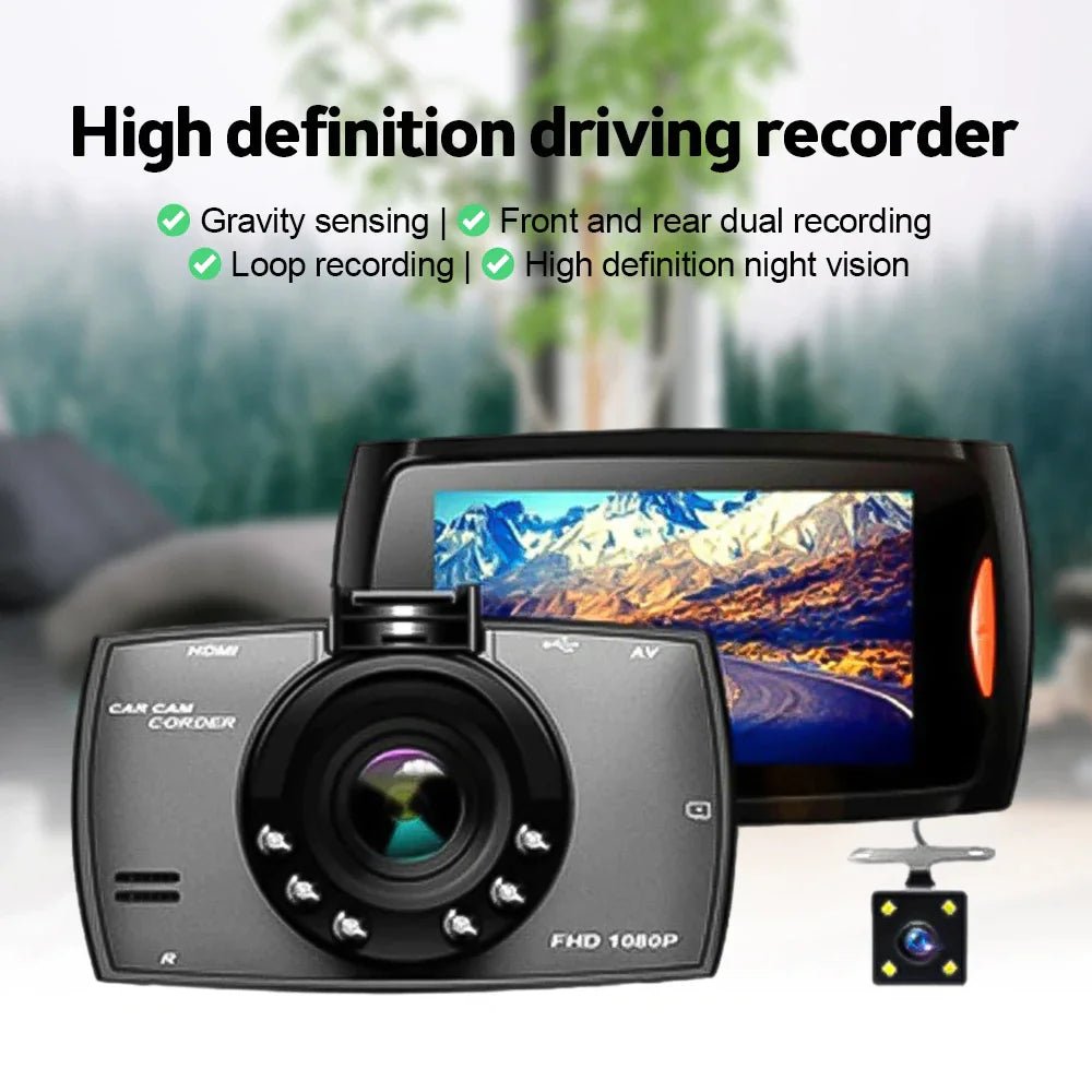 2.7'' Full HD 1080P Dash Cam Car DVR Front &amp; Rear Camera Night Vision G - Sensor - Rieworkes