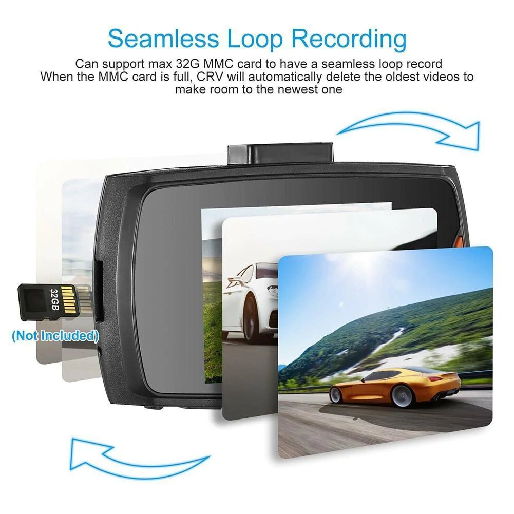 2.7'' Full HD 1080P Dash Cam Car DVR Front &amp; Rear Camera Night Vision G - Sensor - Rieworkes