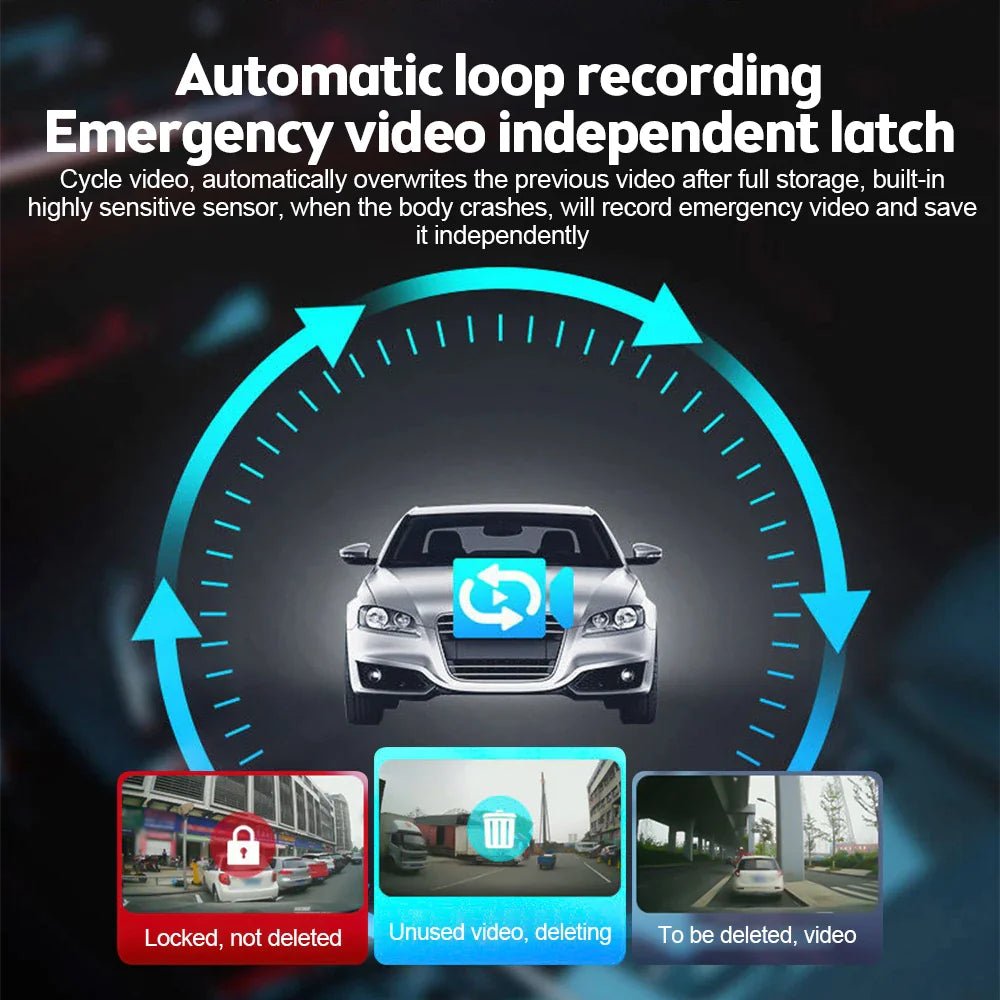 2.7'' Full HD 1080P Dash Cam Car DVR Front &amp; Rear Camera Night Vision G - Sensor - Rieworkes