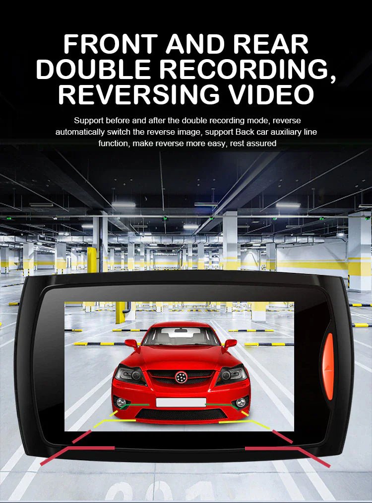 2.7'' Full HD 1080P Dash Cam Car DVR Front &amp; Rear Camera Night Vision G - Sensor - Rieworkes