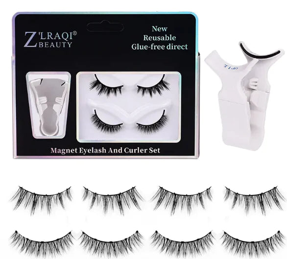 Non Adhesive Thick One Piece Magnetic Suction False Eyelashes Rieworkes