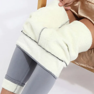 Velvet Padded Lambswool Leggings Mimarta