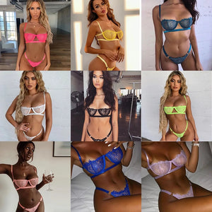Sexy Transparent  Lingerie Set Rieworkes