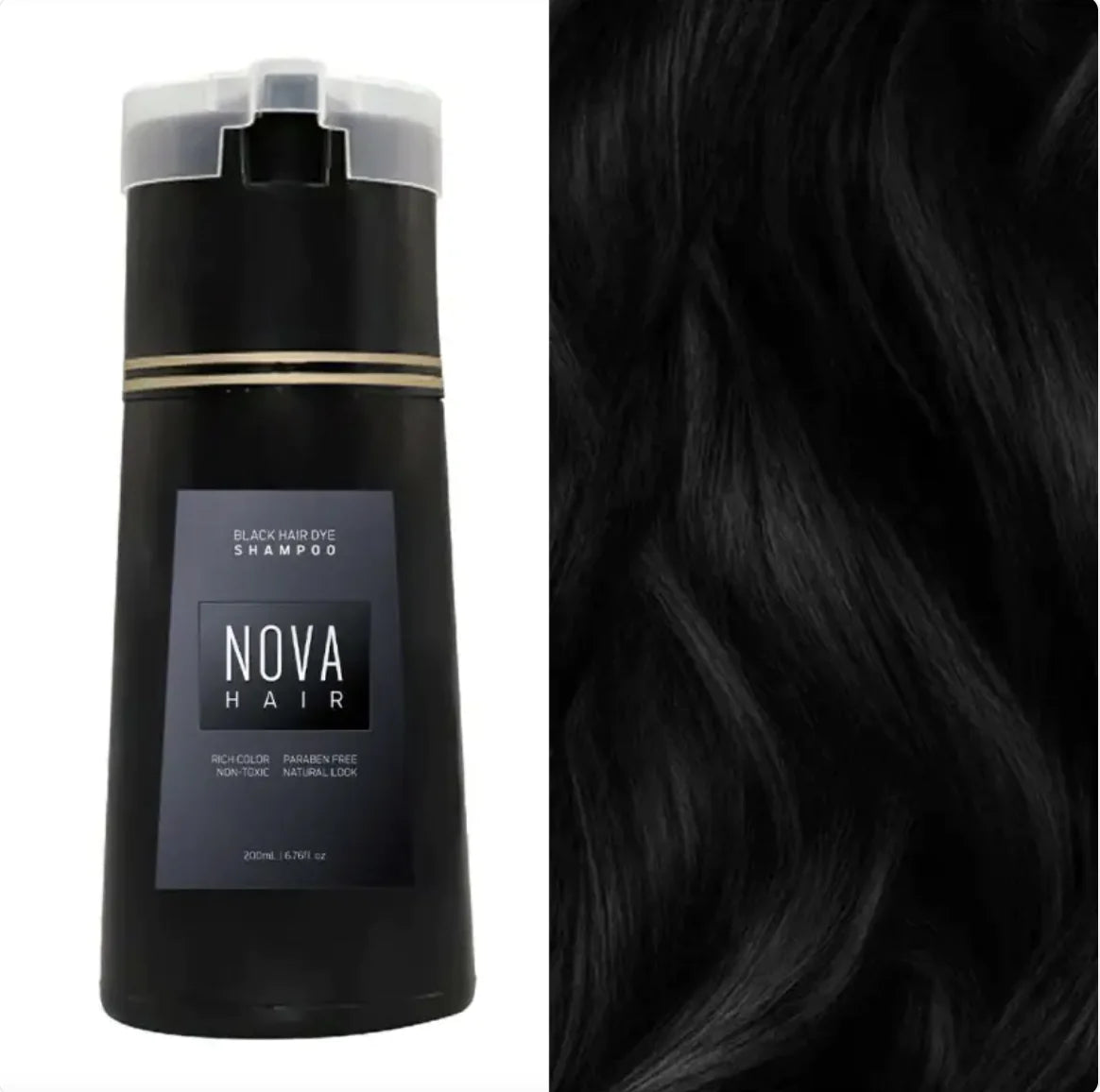 3 - in - 1 Natural Hair Dye &amp; Care Shampoo – Fast - Acting, Long - Lasting Color for Men &amp; Women - Rieworkes