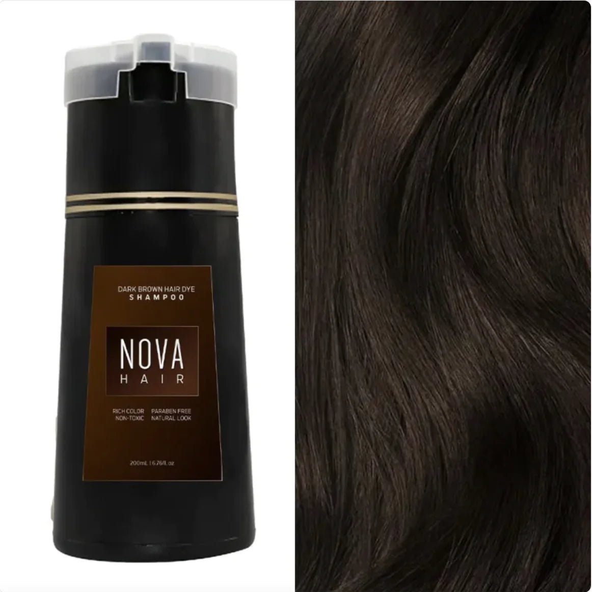 3 - in - 1 Natural Hair Dye &amp; Care Shampoo – Fast - Acting, Long - Lasting Color for Men &amp; Women - Rieworkes