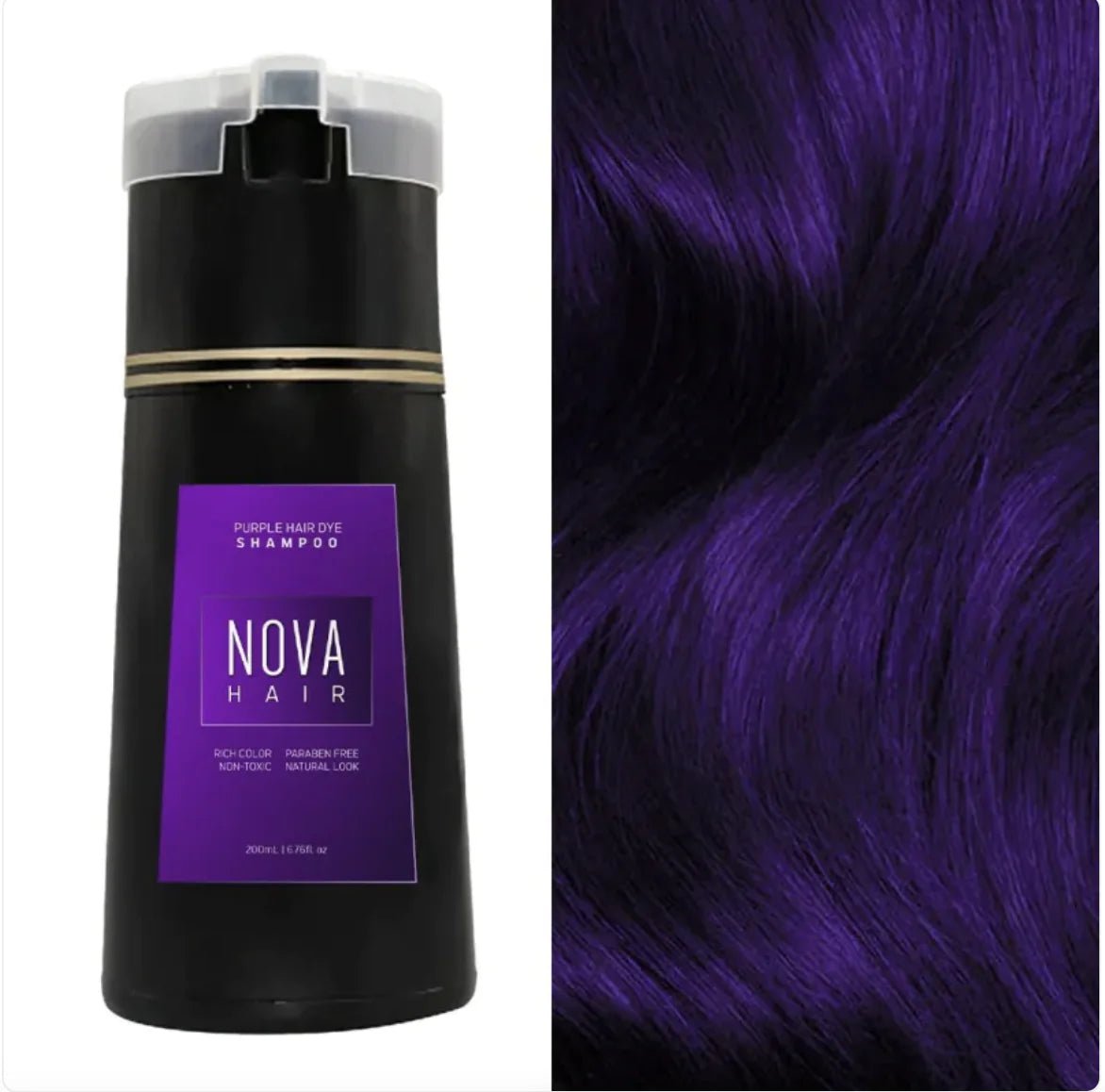 3 - in - 1 Natural Hair Dye &amp; Care Shampoo – Fast - Acting, Long - Lasting Color for Men &amp; Women - Rieworkes