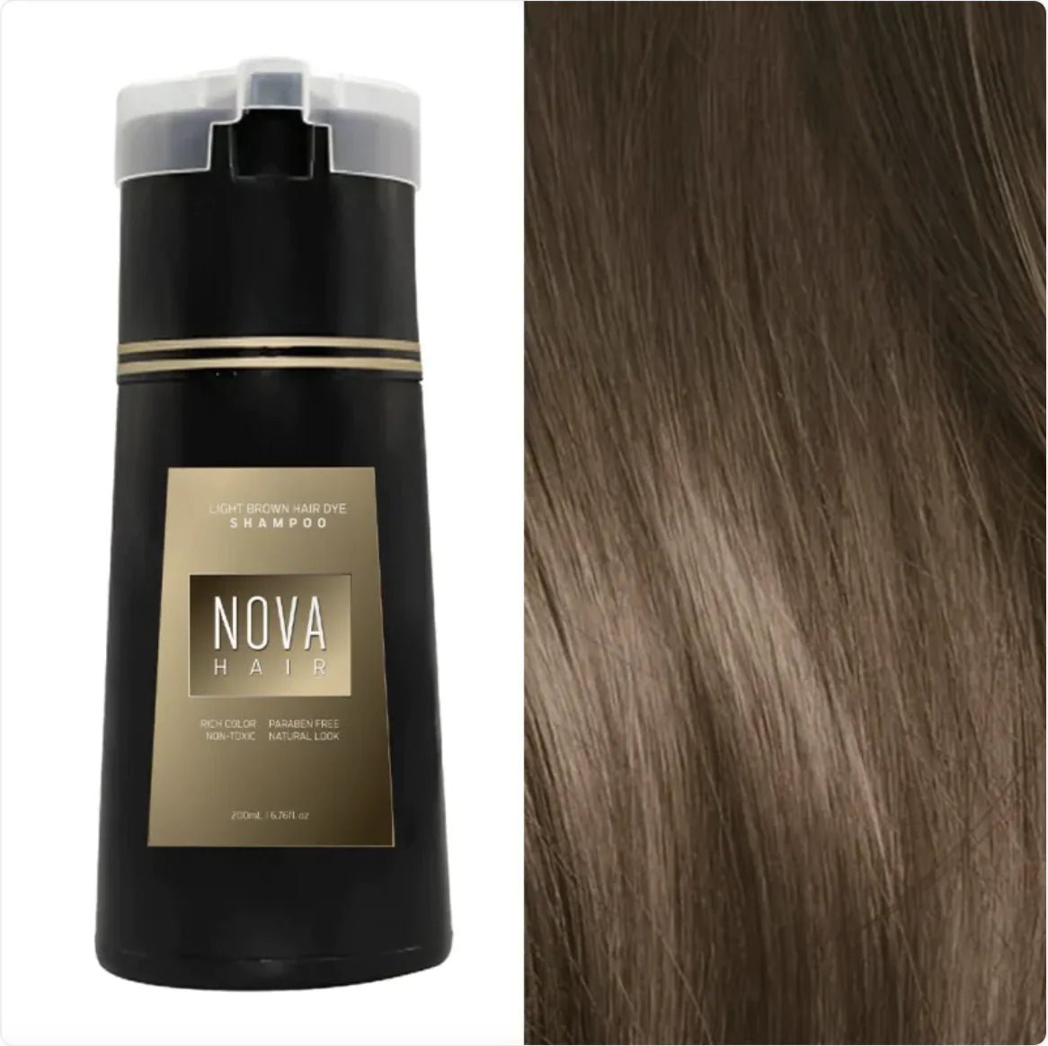 3 - in - 1 Natural Hair Dye &amp; Care Shampoo – Fast - Acting, Long - Lasting Color for Men &amp; Women - Rieworkes