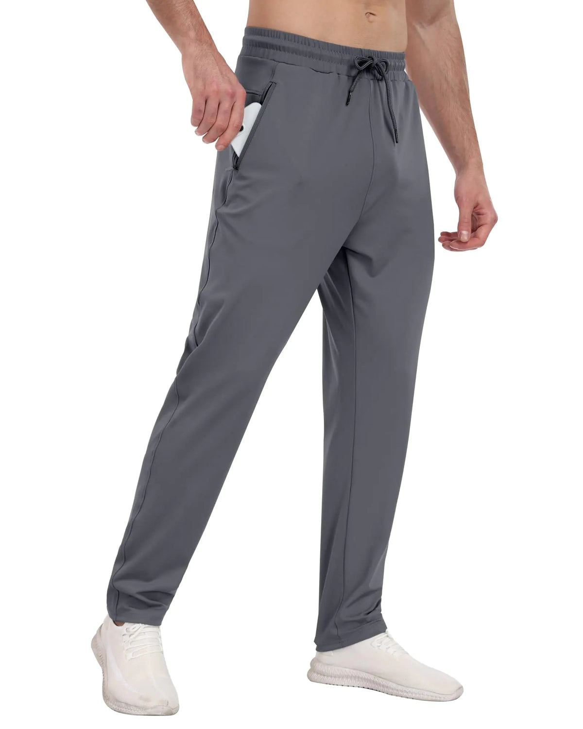 3 Pack Mens Athletic Sweatpants with Zipper Pockets,Workout Gym Joggers Pants for Men Running Jogging Pants 3 Packs - black/Dark Gray/Light Gray XX - Large - Rieworkes
