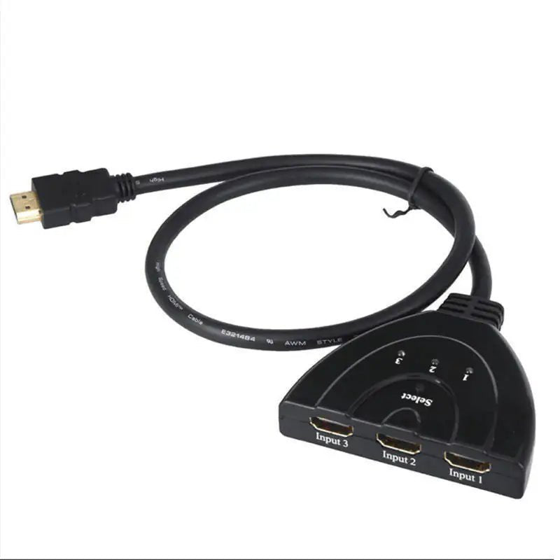 3 Port HDMI Splitter Cable 1080/4K Switch Switcher HUB Adapter for HDTV PS4 Xbox - Rieworkes