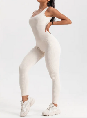 Women's Ribbed Sleeveless Jumpsuit Mimarta