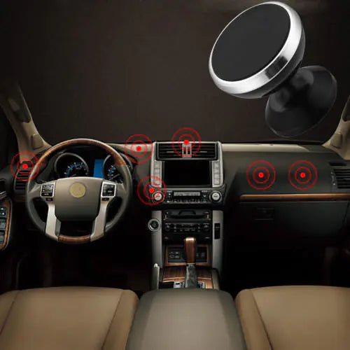 360 Degree Magnetic Car Dash Mount Ball Dock Holder For Phone Tablet Universal - Rieworkes