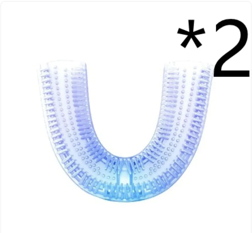 360° Automatic Electric Toothbrush, Waterproof U - Shape with Blue Light Whitening &amp; USB Charging - Rieworkes