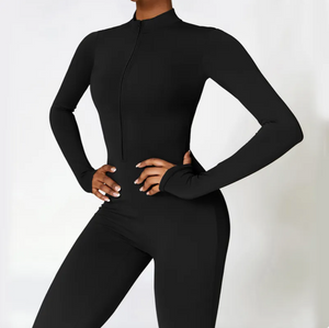 Women's Warm Zipper Yoga Jumpsuit Mimarta