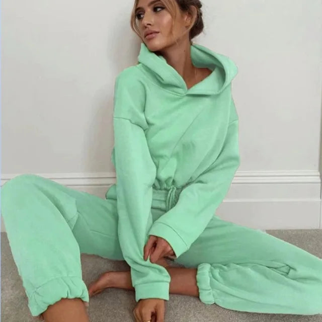 Winter Two Piece Sets Women Tracksuit Rieworkes
