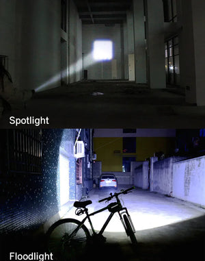 Super-Bright 90000LM LED Tactical Flashlight 5 Modes Zoomable Torch Searchlight Rieworkes