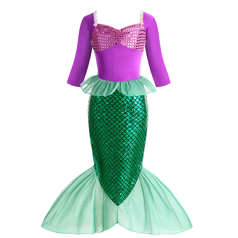 Halloween Mermaid Dress for Girls - Ariel Style Mimarta