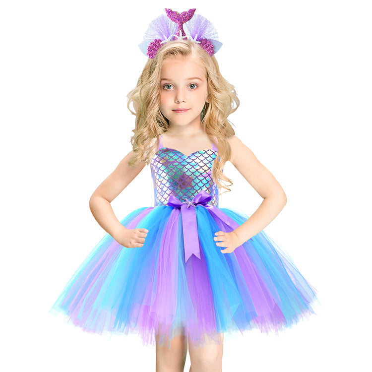 Mermaid Princess Tutu Dress for Baby Halloween Party Mimarta