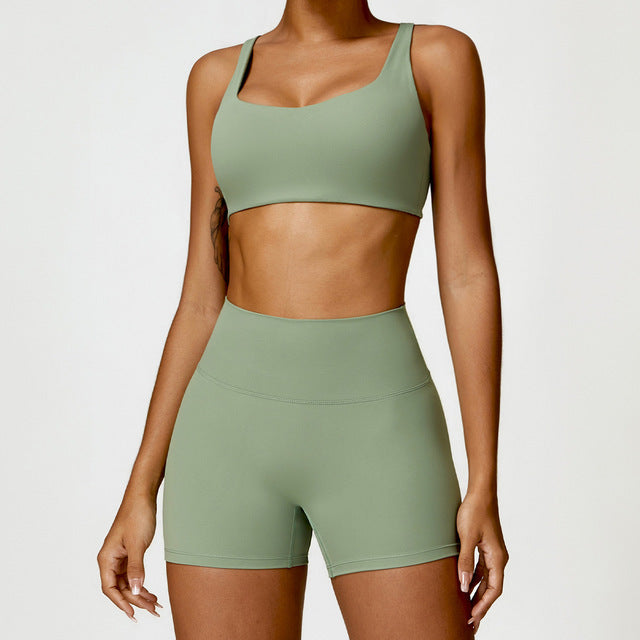Women's 2PCS Yoga Tracksuit with Leggings and Crop Top Mimarta