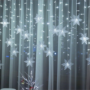 LED Snowflake Curtain Lights for Christmas & Parties Mimarta