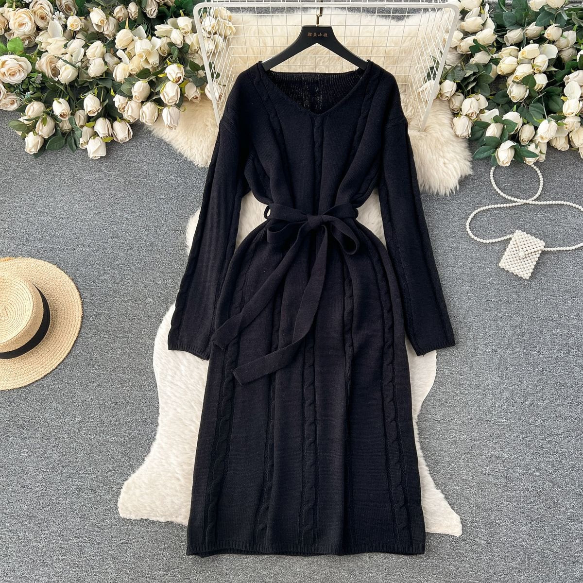 Elegant Knitted Dress for Women Mimarta