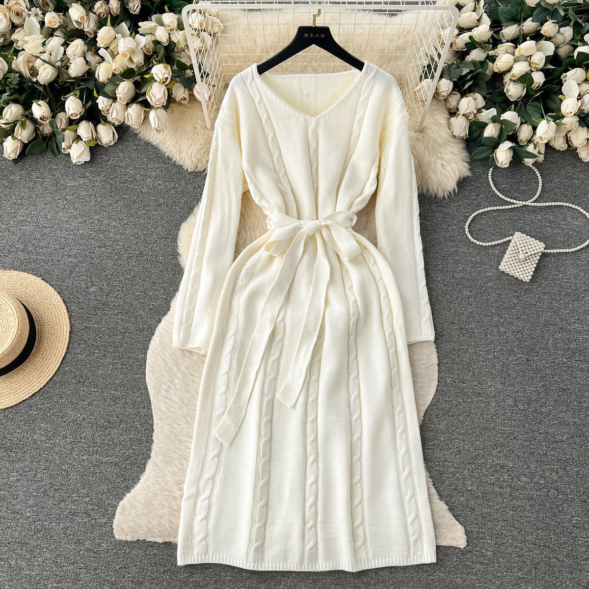 Elegant Knitted Dress for Women Mimarta