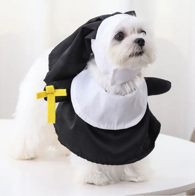 Pet Halloween Costume: Nun Dress Mimarta