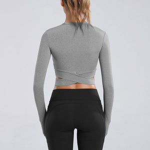 Autumn Women's Long Sleeve Workout Yoga Top Mimarta