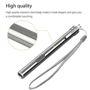 5" LED USB Rechargeable Mini Tactical Flashlight Stainless Steel Torch Pen Light - Rieworkes