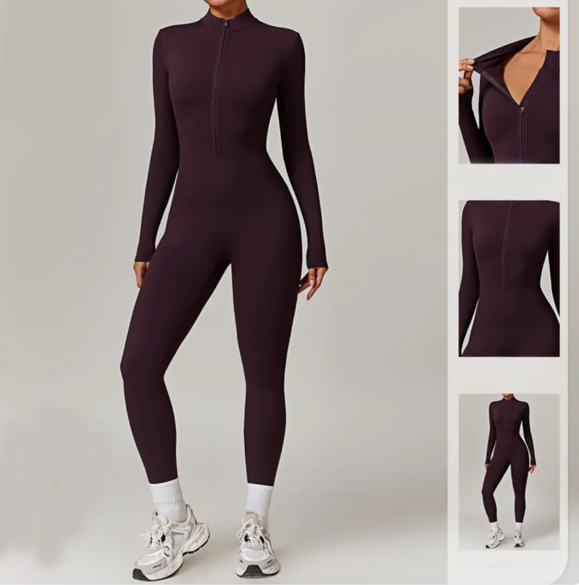 Women's Warm Zipper Yoga Jumpsuit Mimarta
