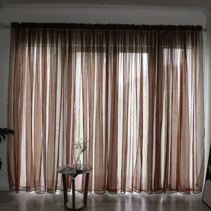 Simple And Modern Balcony Solid Color Gauze Curtain Rieworkes