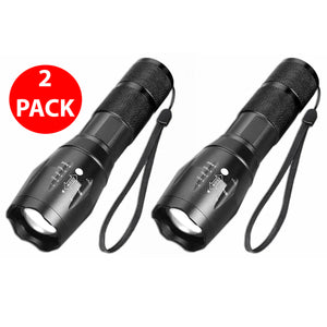 Super-Bright 90000LM LED Tactical Flashlight 5 Modes Zoomable Torch Searchlight Rieworkes