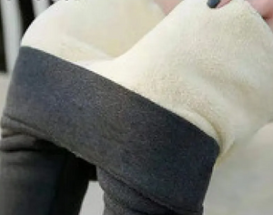 Velvet Padded Lambswool Leggings Mimarta