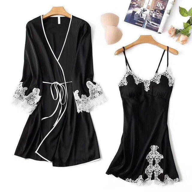 2-Piece Sleep Dress and Robe Set Mimarta
