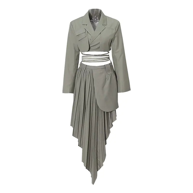 2024 Spring Women's Two-Piece Suit with Skirt Set Mimarta