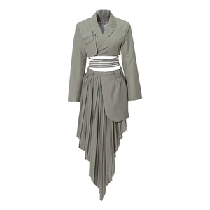 2024 Spring Women's Two-Piece Suit with Skirt Set Mimarta