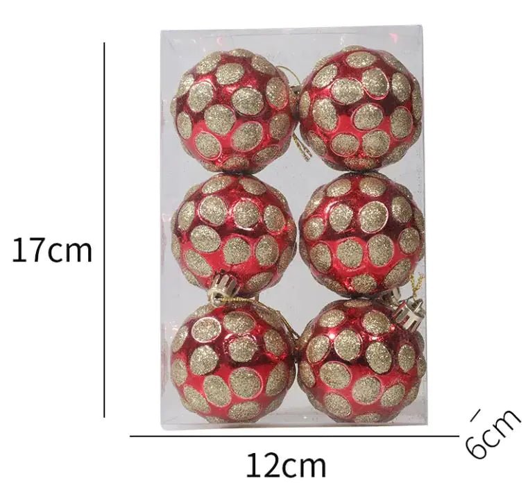 6cm Painted Christmas Ball Decorations Arrangement Props - Rieworkes