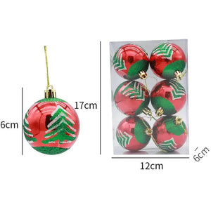 6cm Painted Christmas Ball Decorations Arrangement Props - Rieworkes