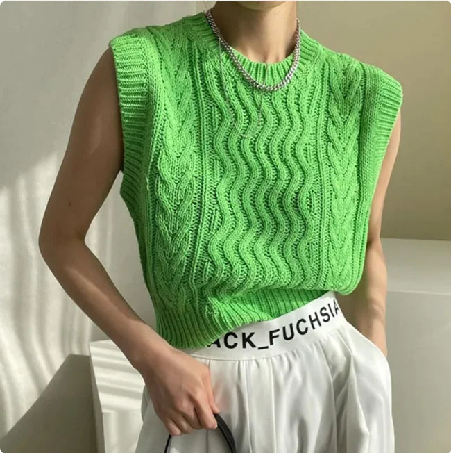 Chic &amp; Comfy Sleeveless Knitted Vest for Women Rieworkes