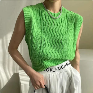 Chic & Comfy Sleeveless Knitted Vest for Women Rieworkes