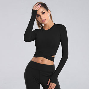 Autumn Women's Long Sleeve Workout Yoga Top Mimarta